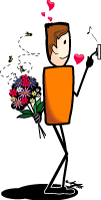 Boyee Holding Flowers