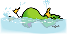 Mac the Duck Swimming